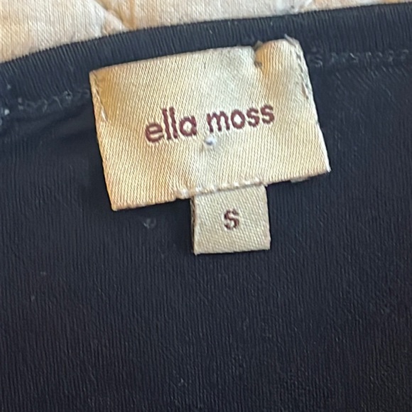 Ella Moss Black Tank Midi Dress Rutched Side and Grommets Top Boho Flattering - Picture 8 of 10
